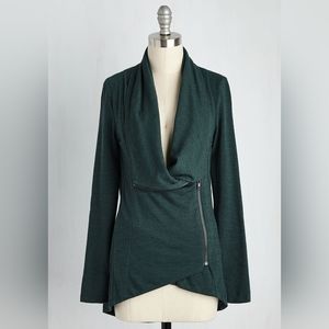 Modcloth 1X green airport cardigan.
